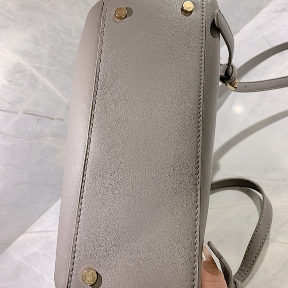 Madison West backpack/purse in grey/mauve vegan leather - Picture 4 of 7